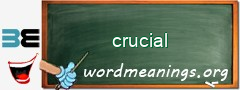 WordMeaning blackboard for crucial